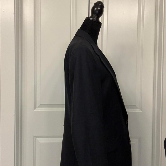 Navy blue wool blend blazer - Size L - Picture 3 of 7